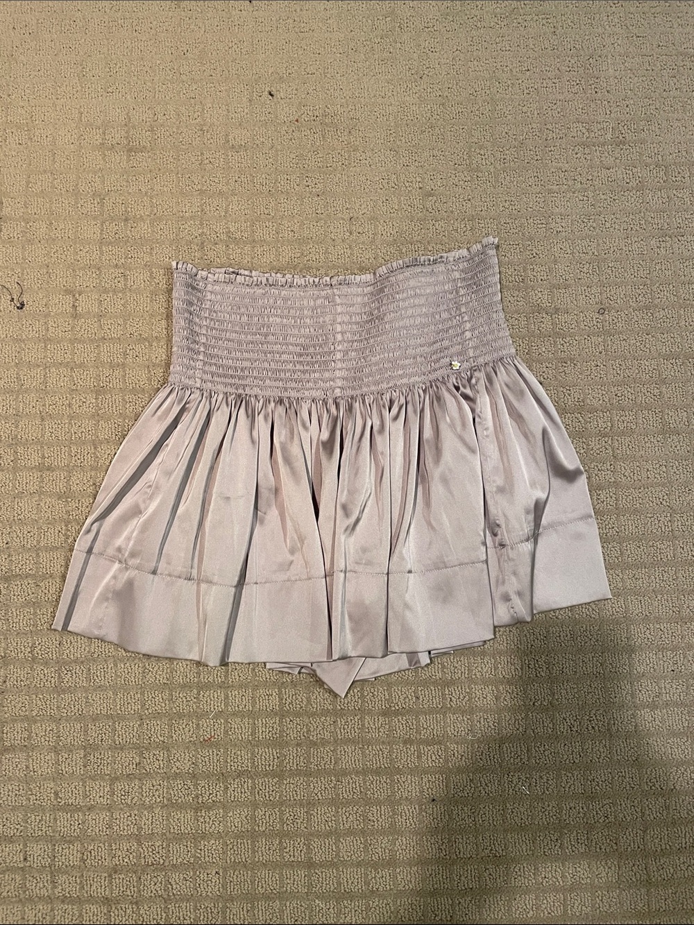 NATURAL LIFE Taupe Smocked Midi Skirt